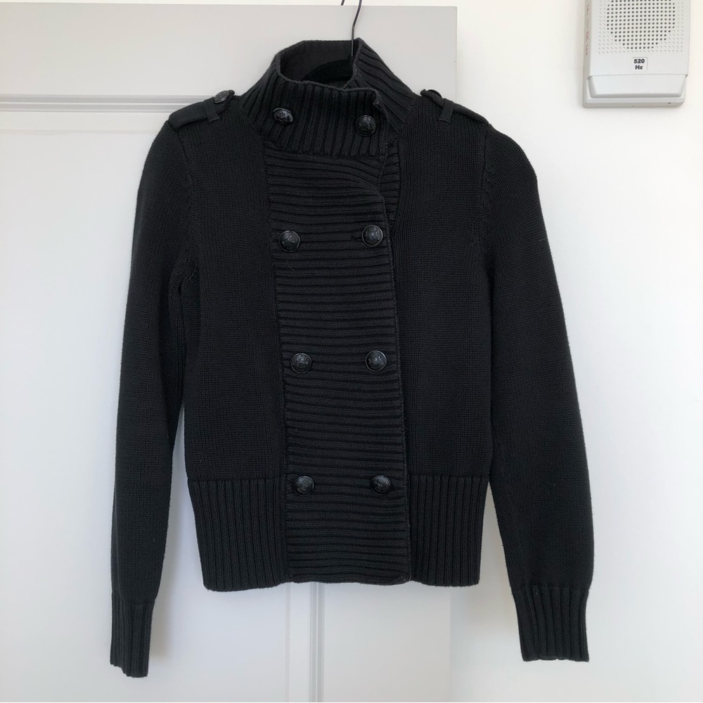 LRL double breasted button sweater